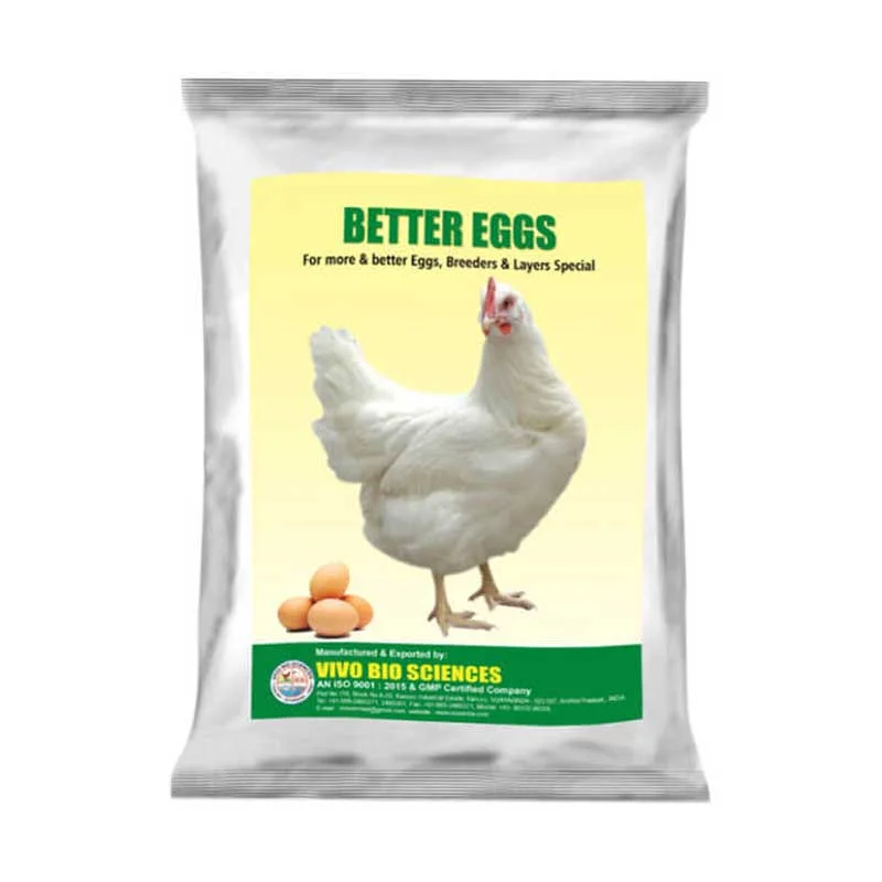 BETTER EGGS 1 improves egg size and egg quality in poultry.
